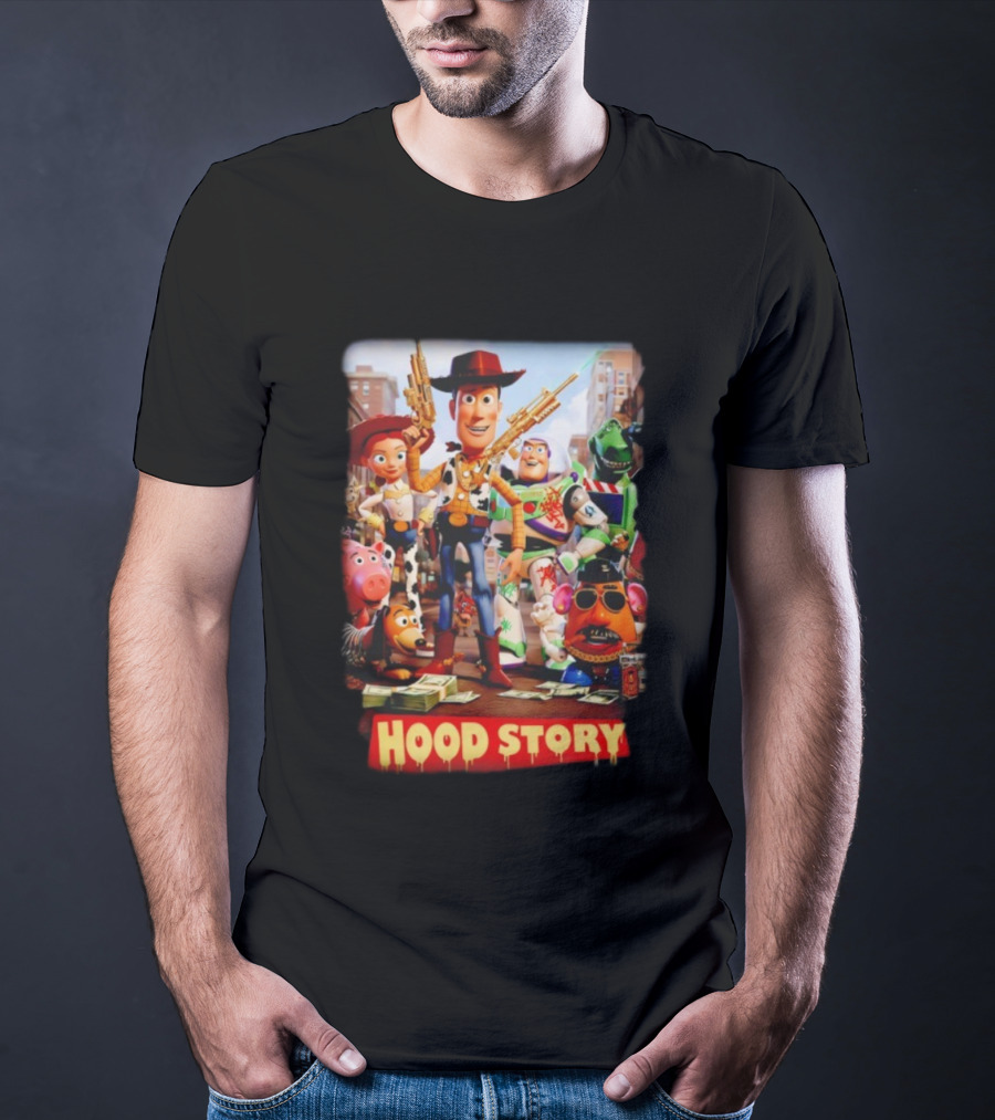 Hood Story Toy Story Parody Woody Buzz Gangsta Style T-Shirt