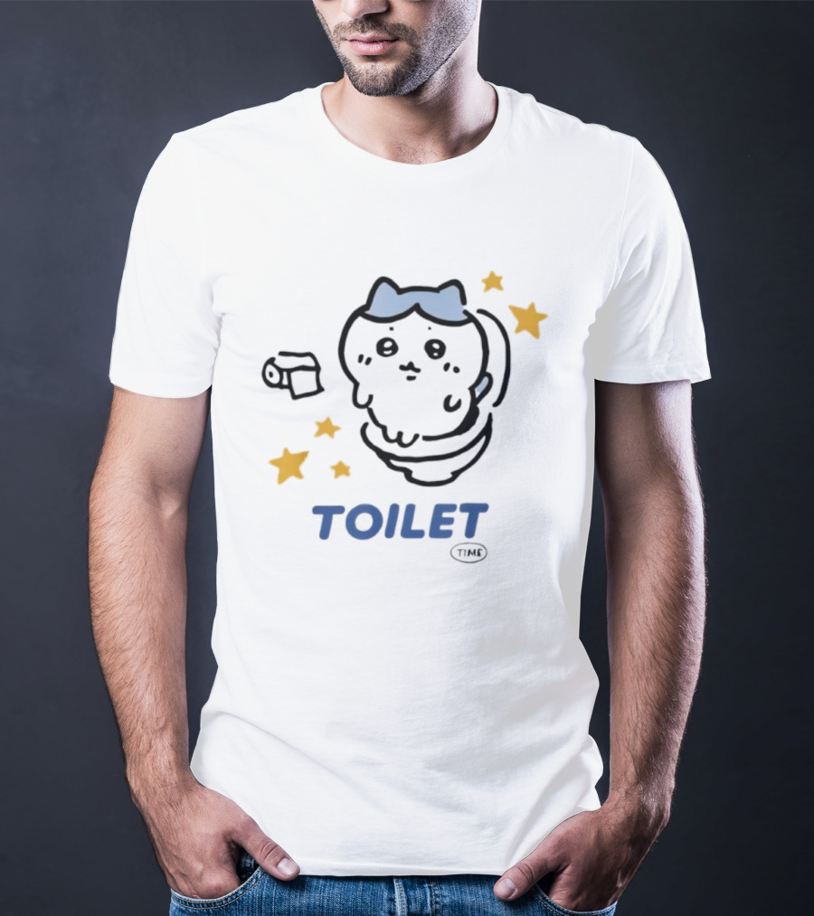 Toilet Time Chikawa Meme Cute Character Roll T-Shirt
