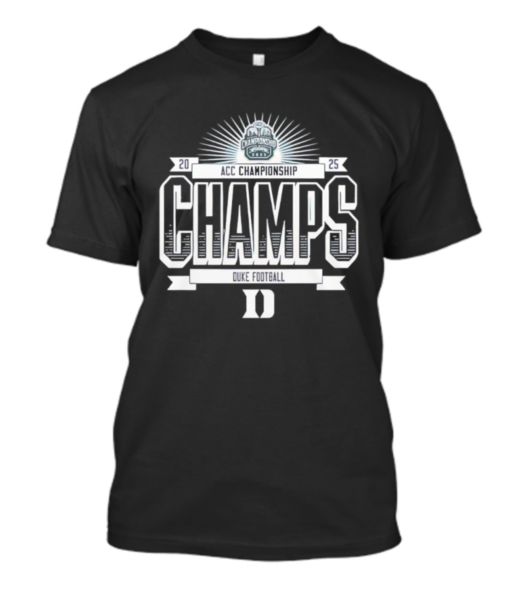 ACC Championship 2025 Champs Duke Football Crown Logo T-Shirt