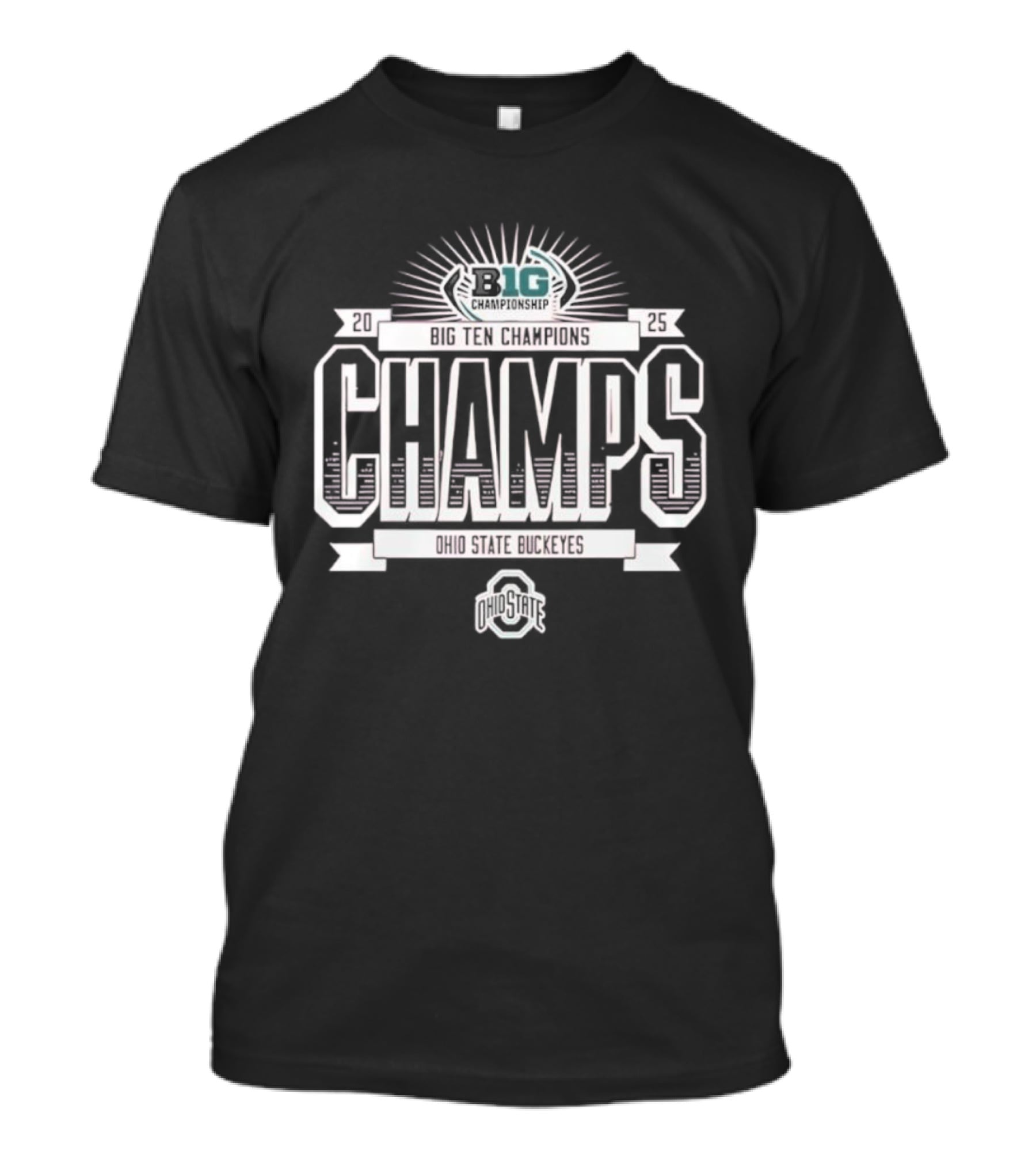 Big Ten 2025 Champs Ohio State Buckeyes Victory Celebration T-Shirt