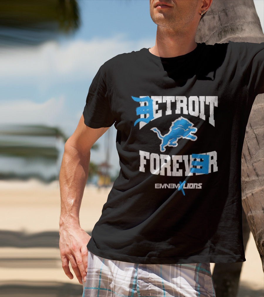 Detroit Forever Detroit Lions Eminem Collaboration T-Shirt