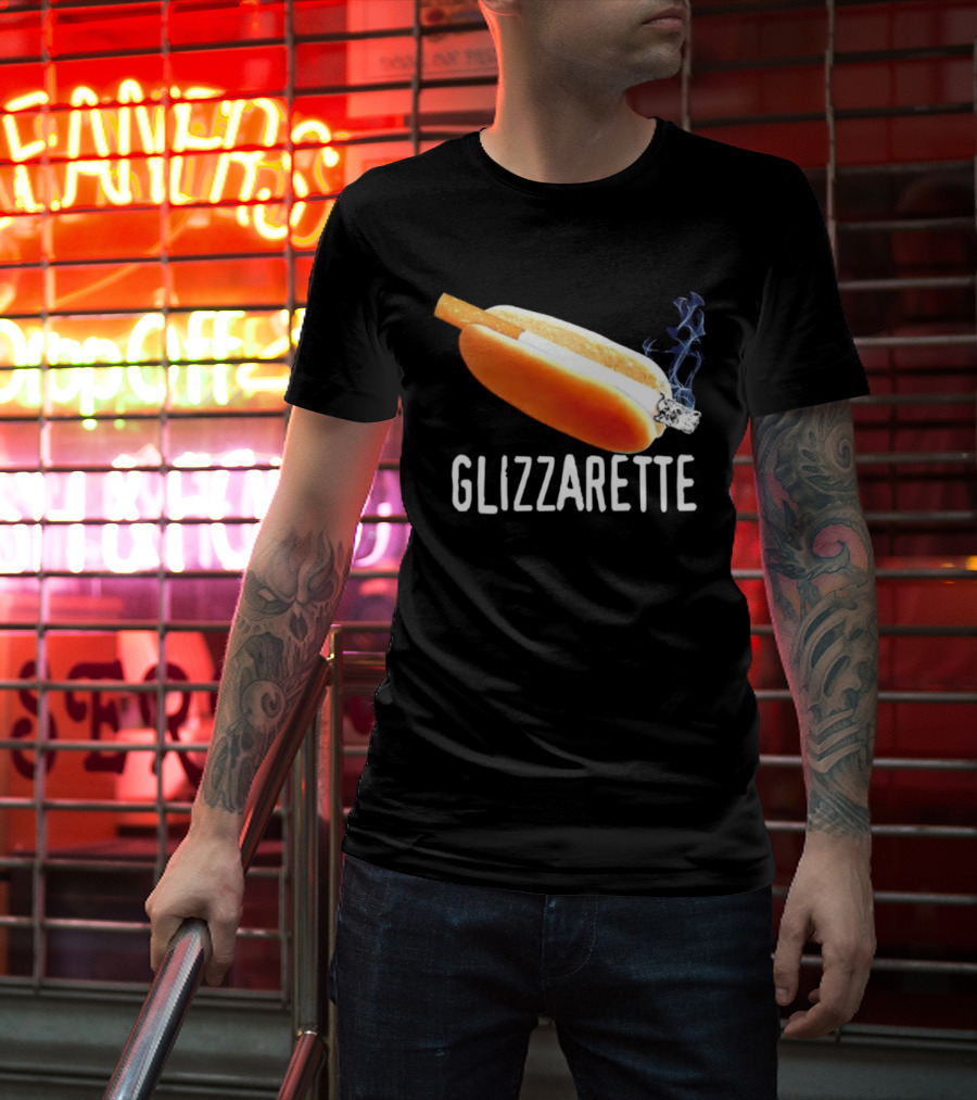 Glizzarette Hot Dog Cigarette Fusion Humor Novelty T-Shirt