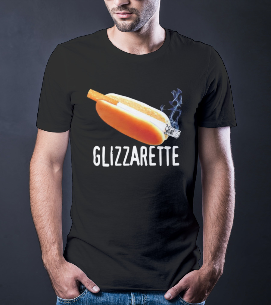 Glizzarette Hot Dog Cigarette Fusion Humor Novelty T-Shirt