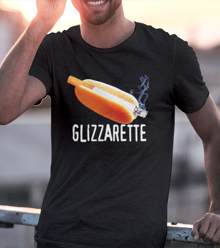 Glizzarette Hot Dog Cigarette Fusion Humor Novelty T-Shirt