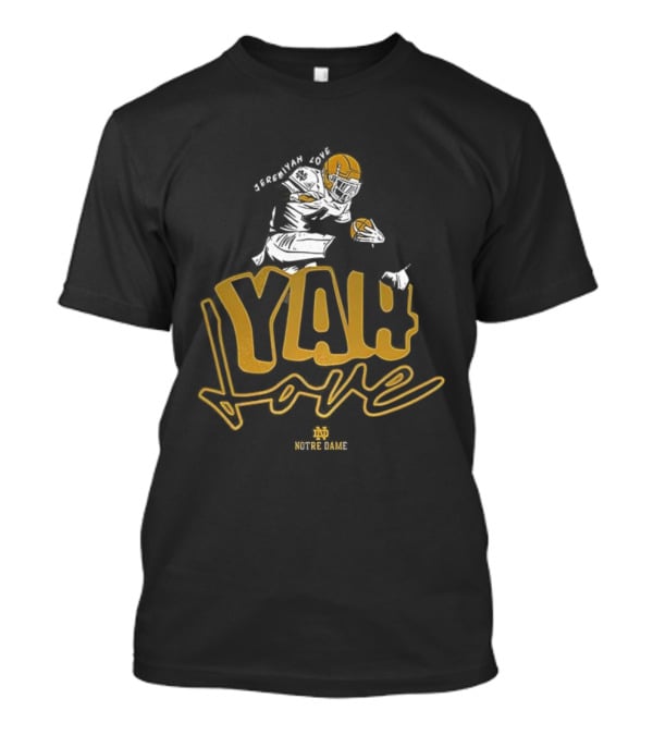 Yah Love Notre Dame Fighting Irish Football T-Shirt