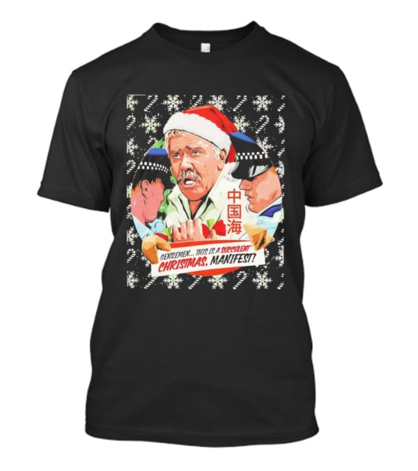 Succulent Chinese Christmas Manifest Gentleman Santa T-Shirt