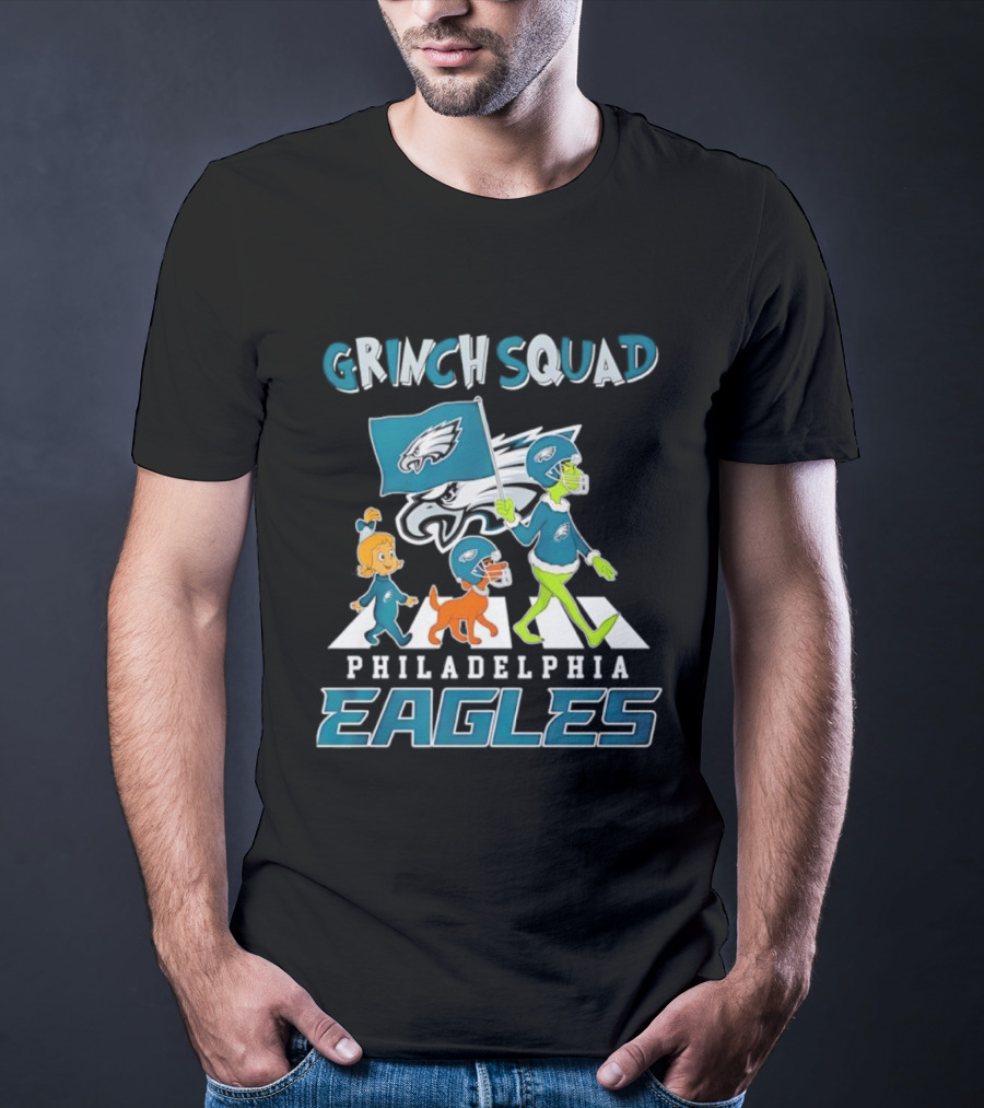 Grinch Squad Philadelphia Eagles Family Walk T-Shirt