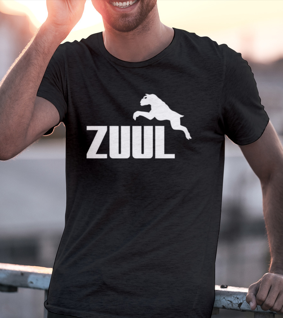 Zuul Ghostbusters Jumping Dog Parody T-Shirt