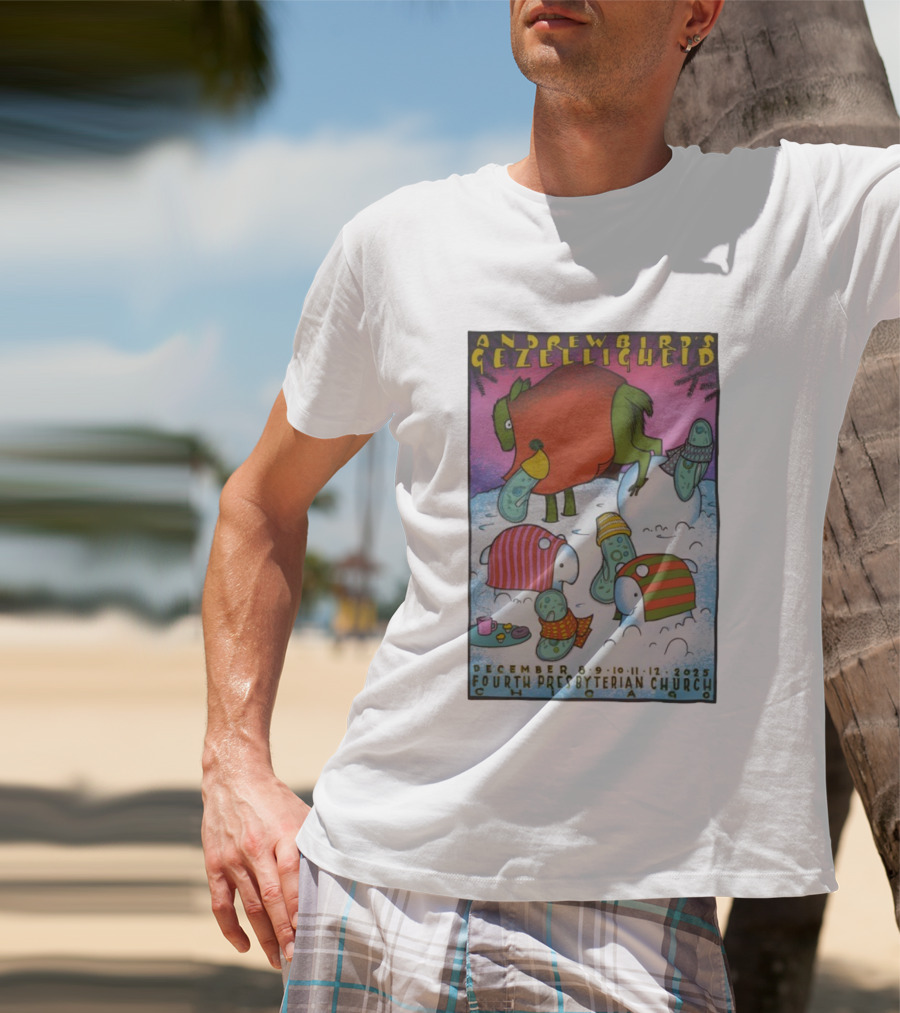 Andrew Bird's Gezelligheid December 8-12 2025 Fourth Presbyterian Church Chicago T-Shirt