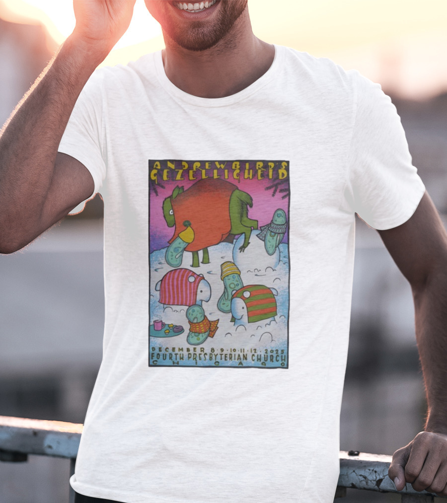 Andrew Bird's Gezelligheid December 8-12 2025 Fourth Presbyterian Church Chicago T-Shirt