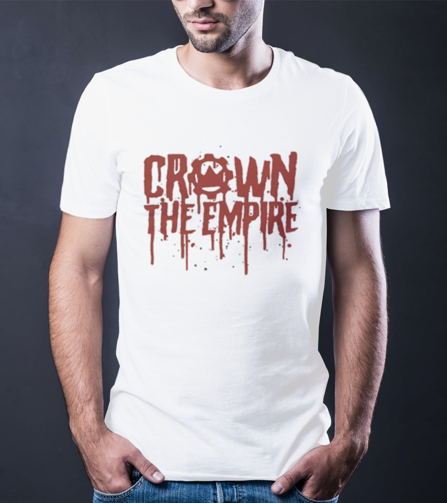 Crown The Empire Dripping Red Text Band Merch T-Shirt