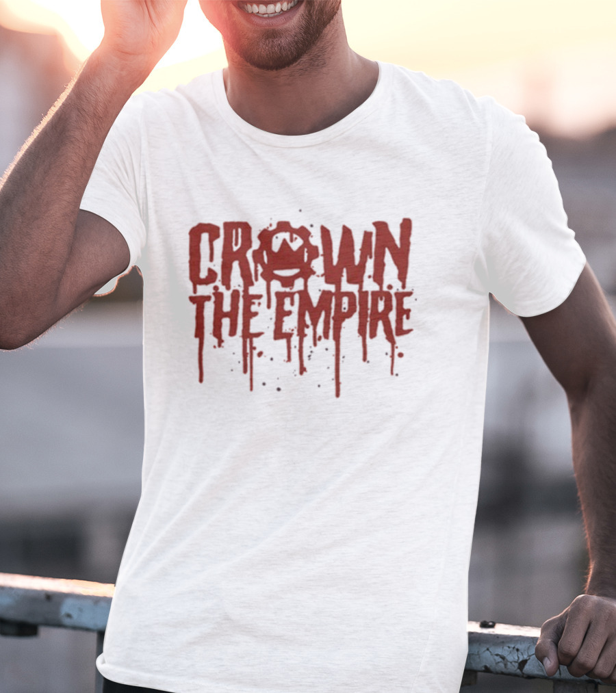Crown The Empire Dripping Red Text Band Merch T-Shirt