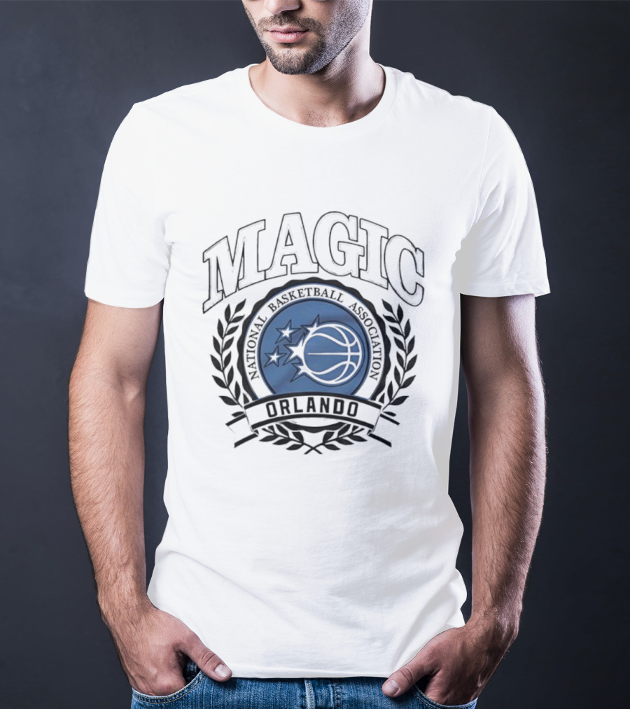 Magic Basketball Orlando Crest Stars Emblem T-Shirt