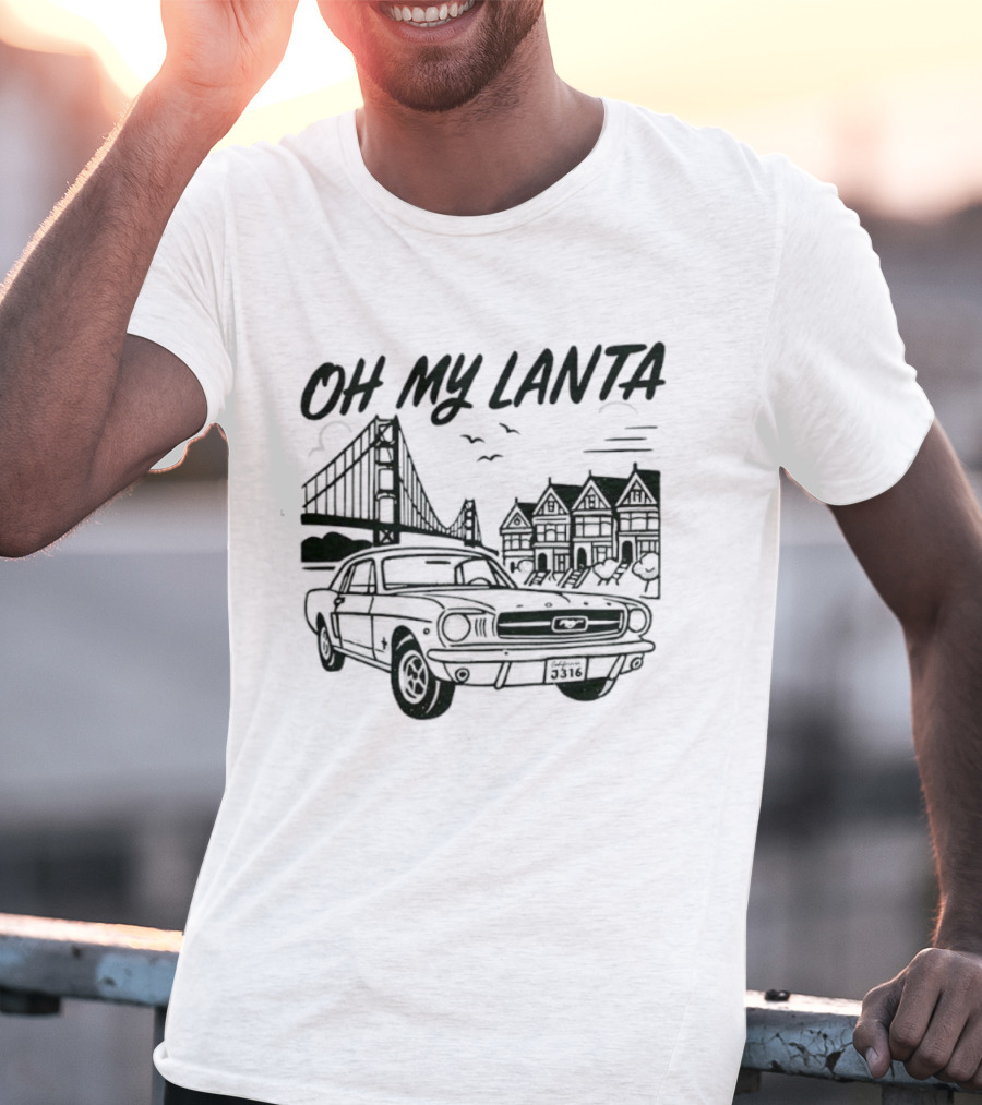 Oh My Lanta San Francisco Classic Car Skyline T-Shirt