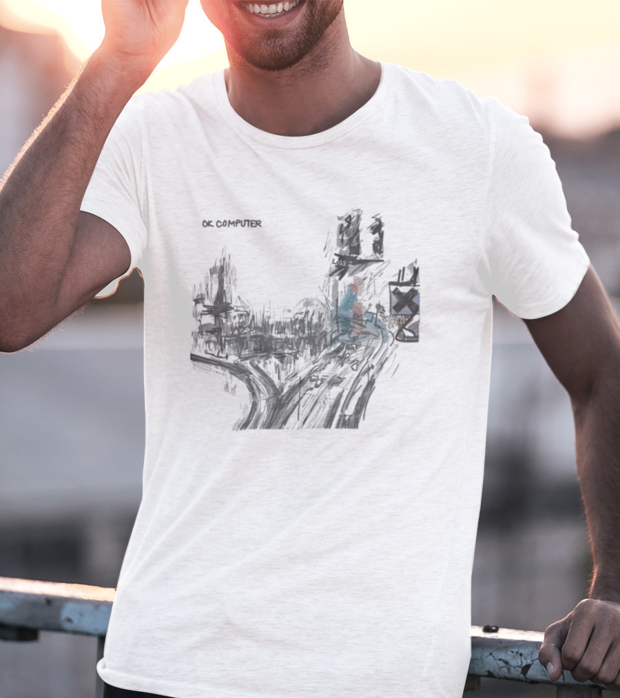 Radiohead OK Computer Album Artwork Print T-Shirt