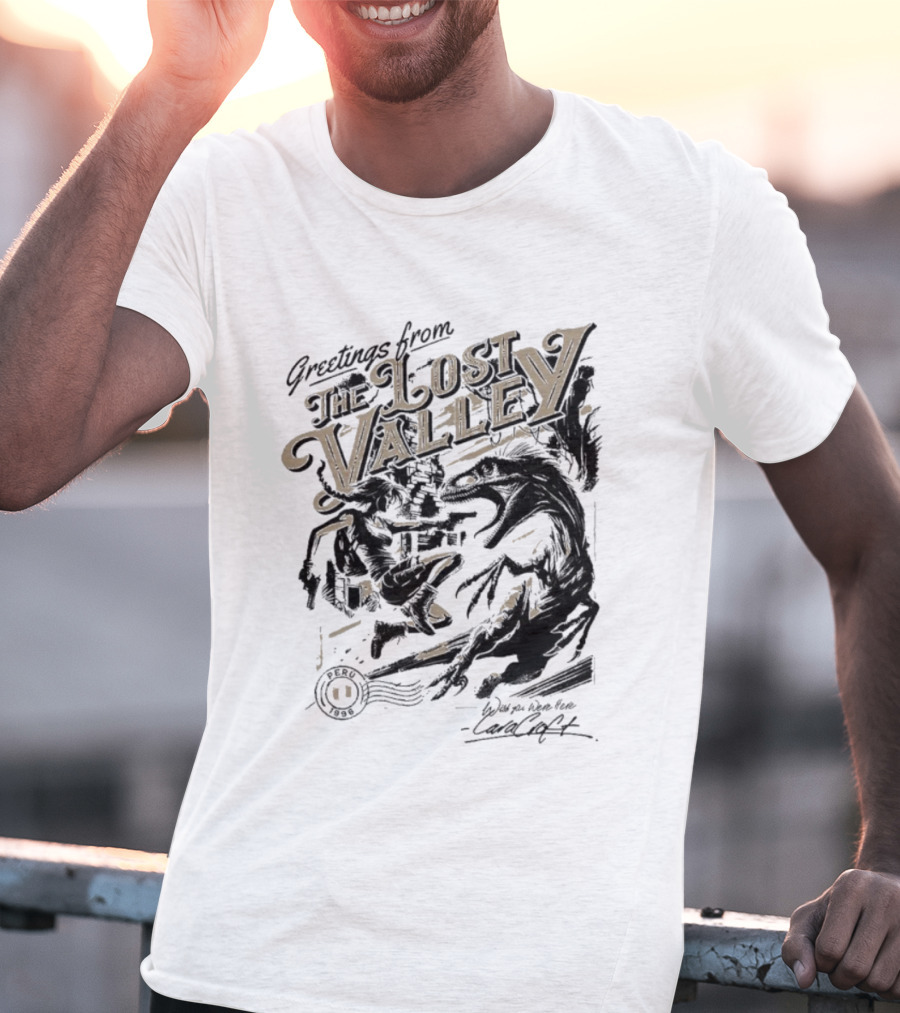 Greetings From The Lost Valley Tomb Raider Dinosaur Adventure T-Shirt
