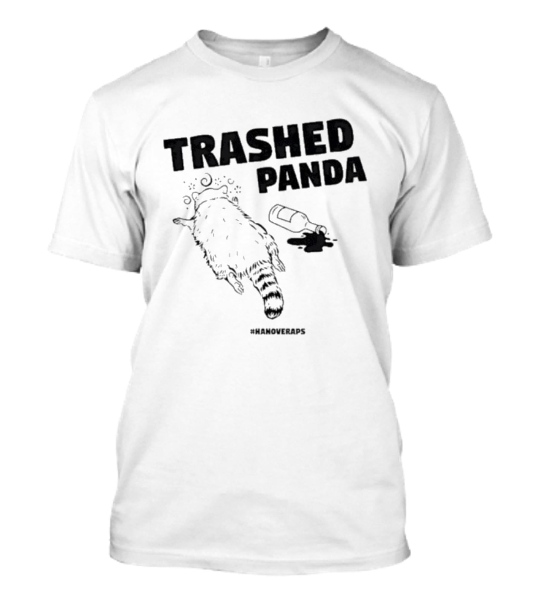 Trashed Panda Hanover Drunk Raccoon Bottle Animal Mischief T-Shirt