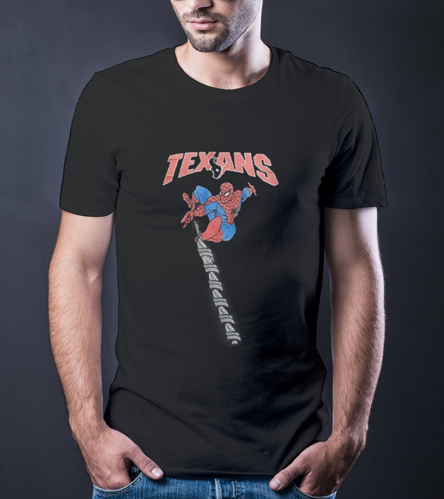 Texans Amazing Spider Man Comic Character Collaboration T-Shirt