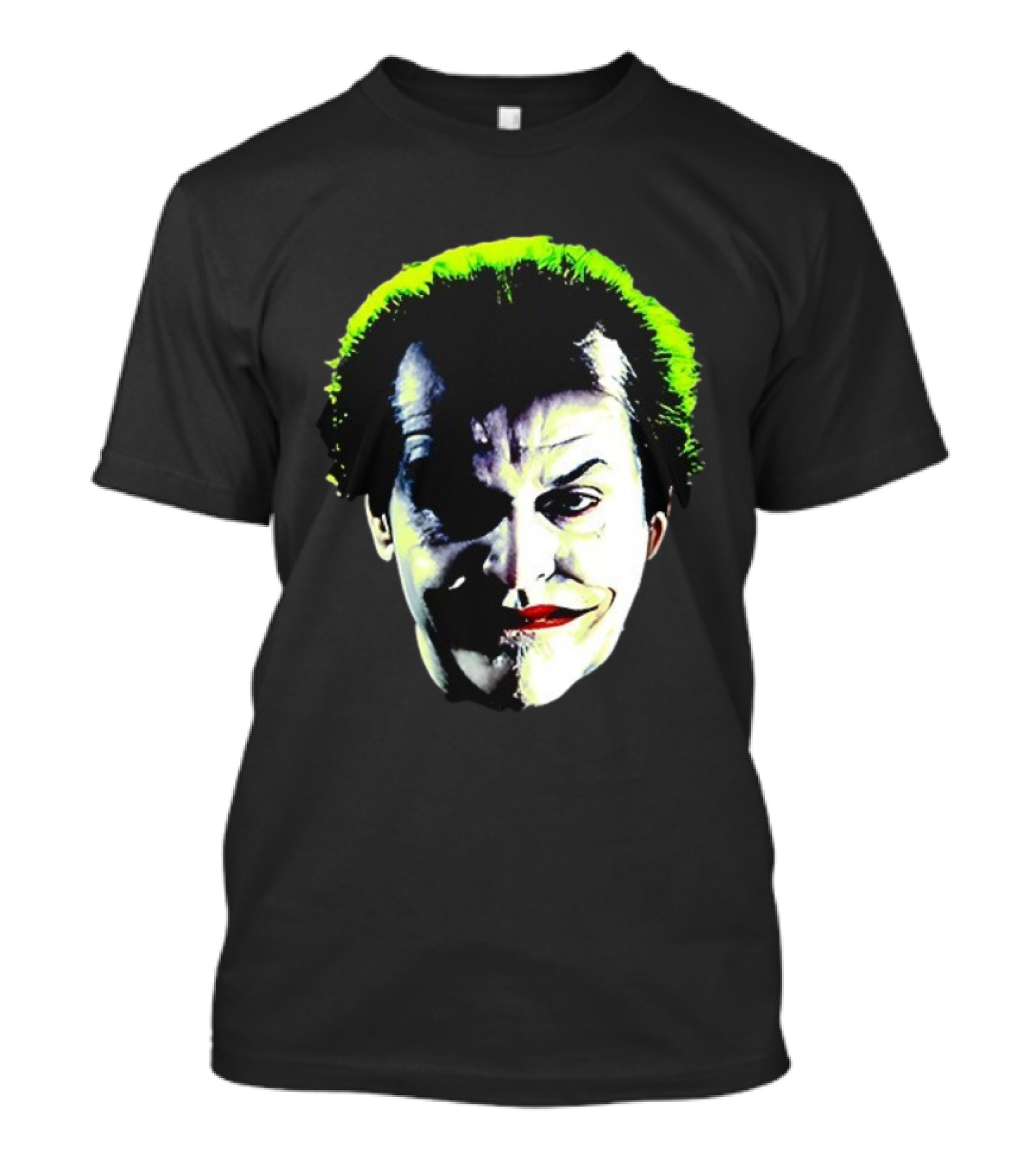 Jack Nicholson Joker Green Hair Batman Villain Face T-Shirt