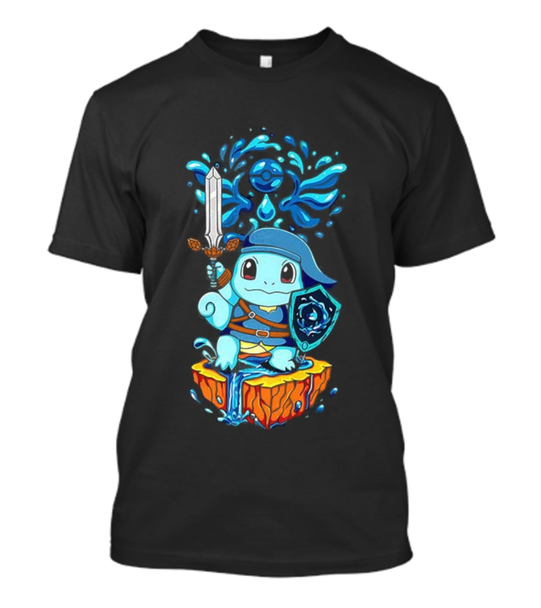 Legend Of Water Squirtle Pokémon Meets The Legend Of Zelda Fusion T-Shirt