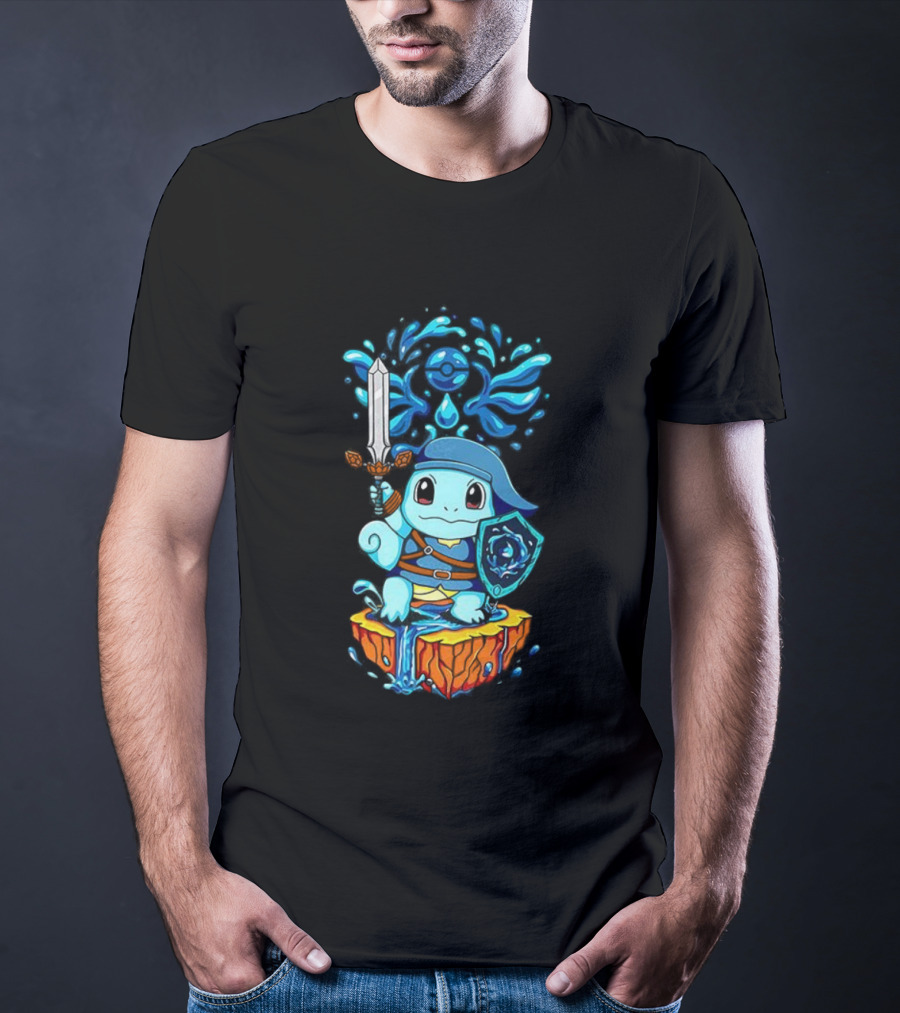 Legend Of Water Squirtle Pokémon Meets The Legend Of Zelda Fusion T-Shirt