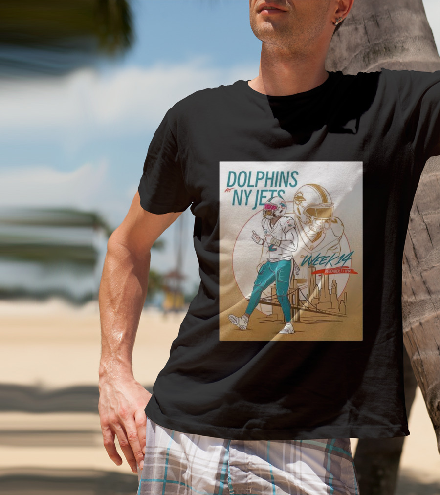 Dolphins At NY Jets Week 14 December 7 1PM Football Matchup T-Shirt