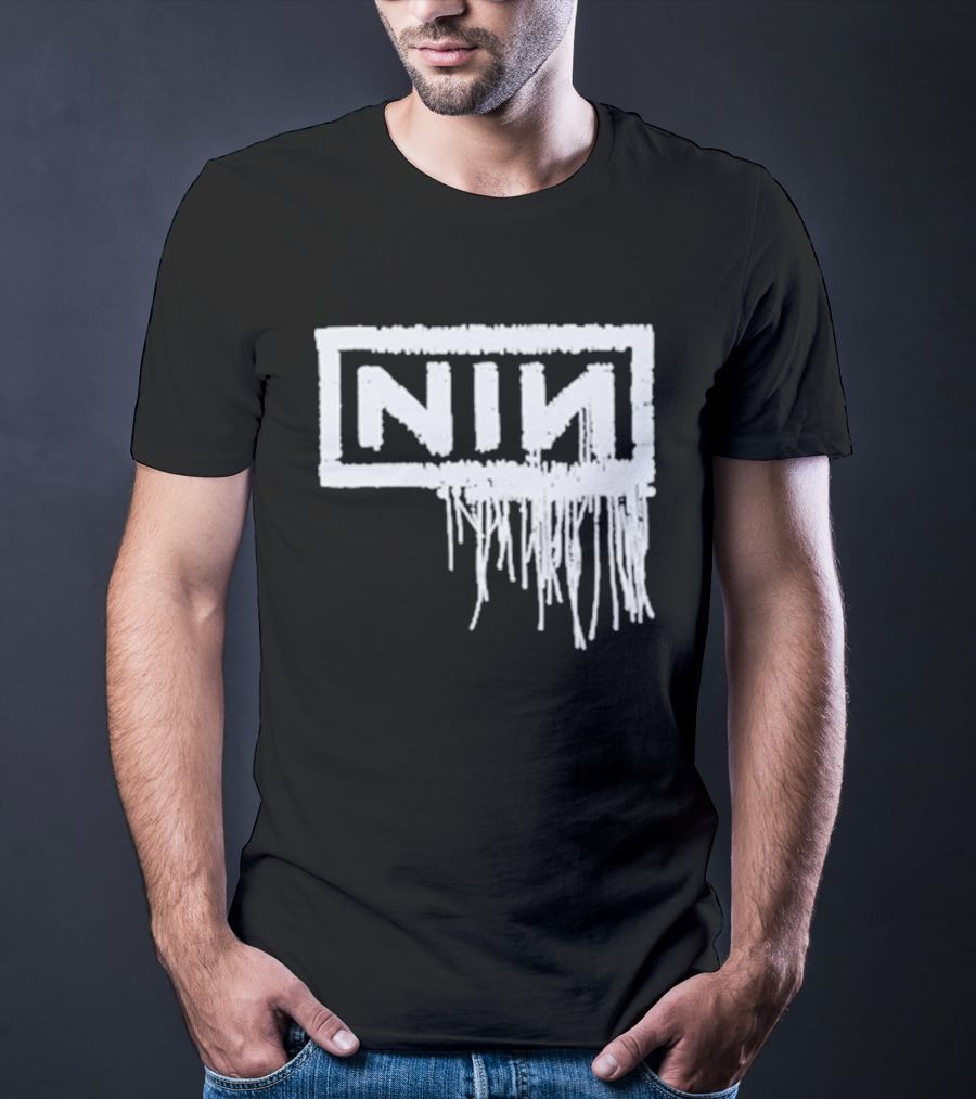 Nine Inch Nails NIN With Teeth Dripping Logo 20th Anniversary T-Shirt