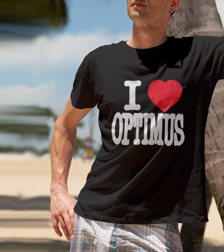 I Heart Optimus Bold Statement T-Shirt