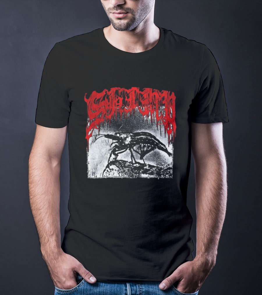 Death Metal Shrimp Lover Retro Horror Style T-Shirt