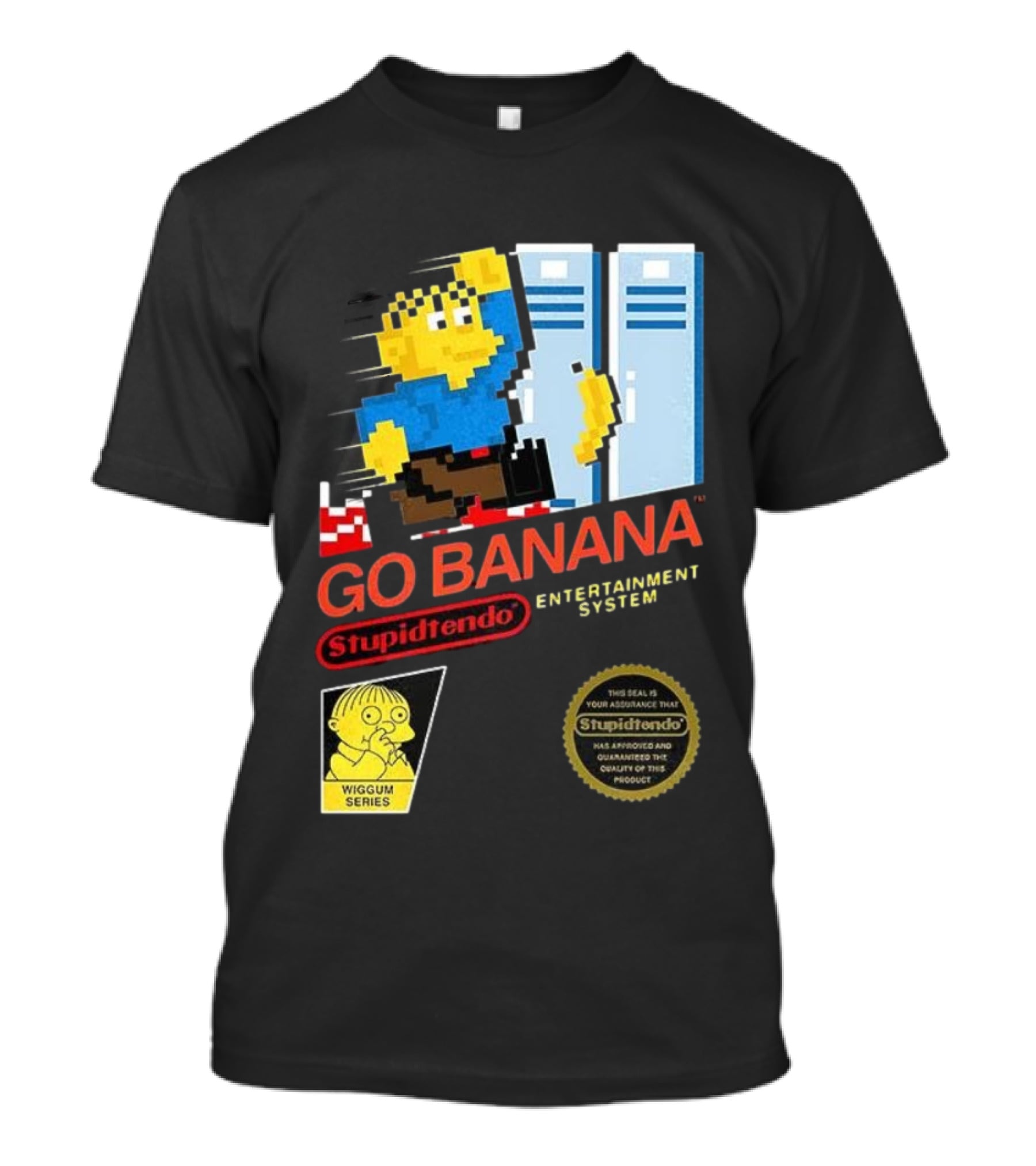 Go Banana Stupidtendo Entertainment System 8-Bit Wiggum Series T-Shirt