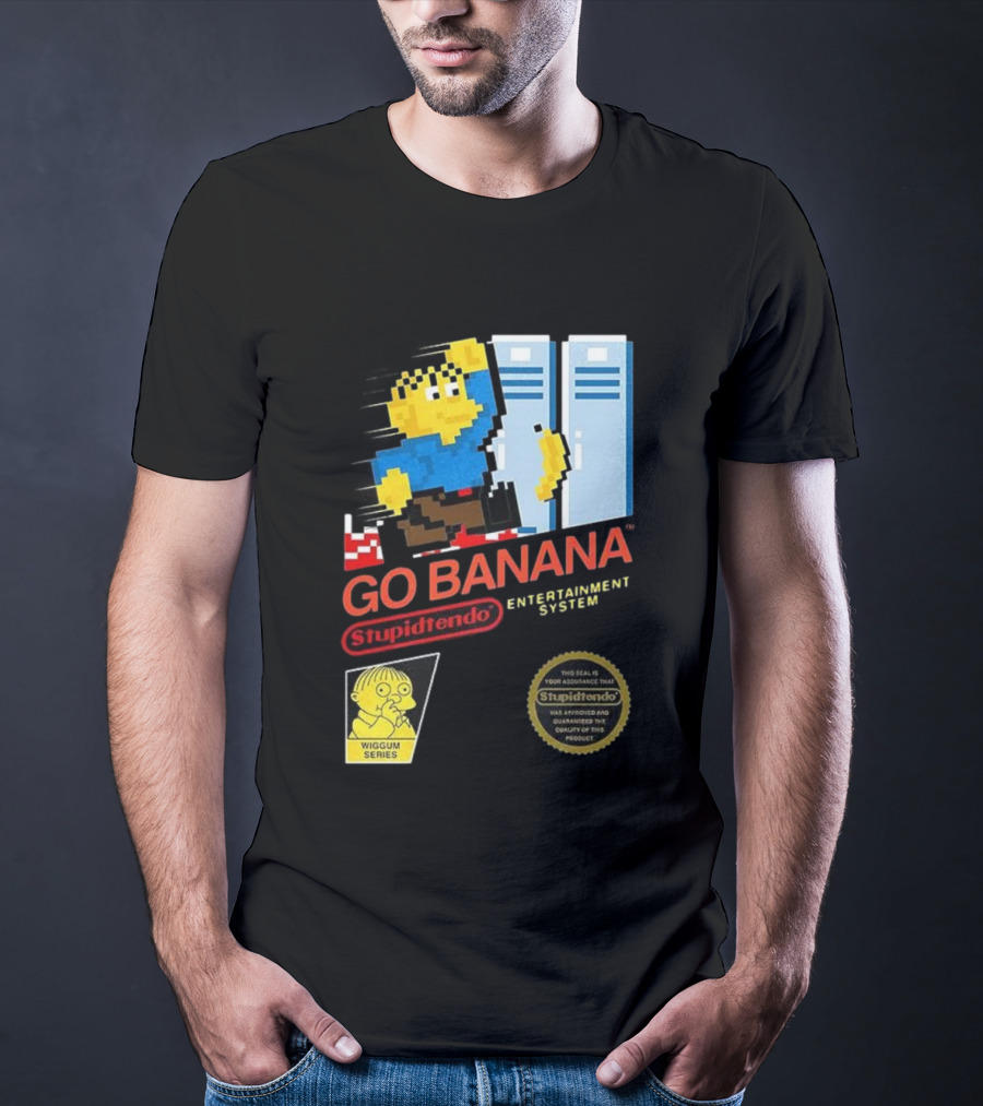 Go Banana Stupidtendo Entertainment System 8-Bit Wiggum Series T-Shirt