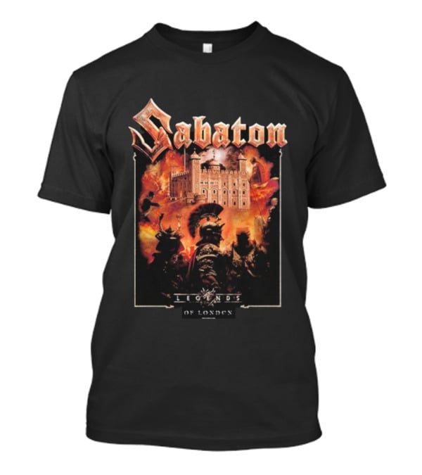 Sabaton Legendary Tour Europe 2025 Legends Of London Tower Warriors Flames T-Shirt