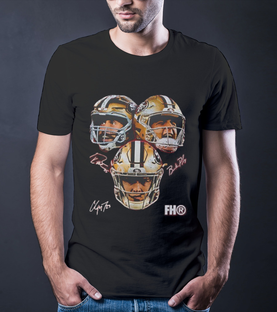 San Francisco 49ers Big 3 Faces Signatures FH® 49er Faithful T-Shirt
