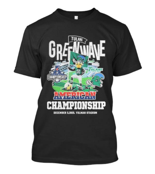 Tulane Green Wave American Championship Football December 2025 Tulane Stadium T-Shirt