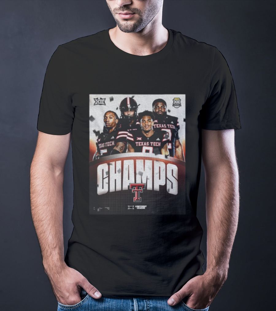 Texas Tech Big 12 Champs 2025 Football Victory Celebration T-Shirt