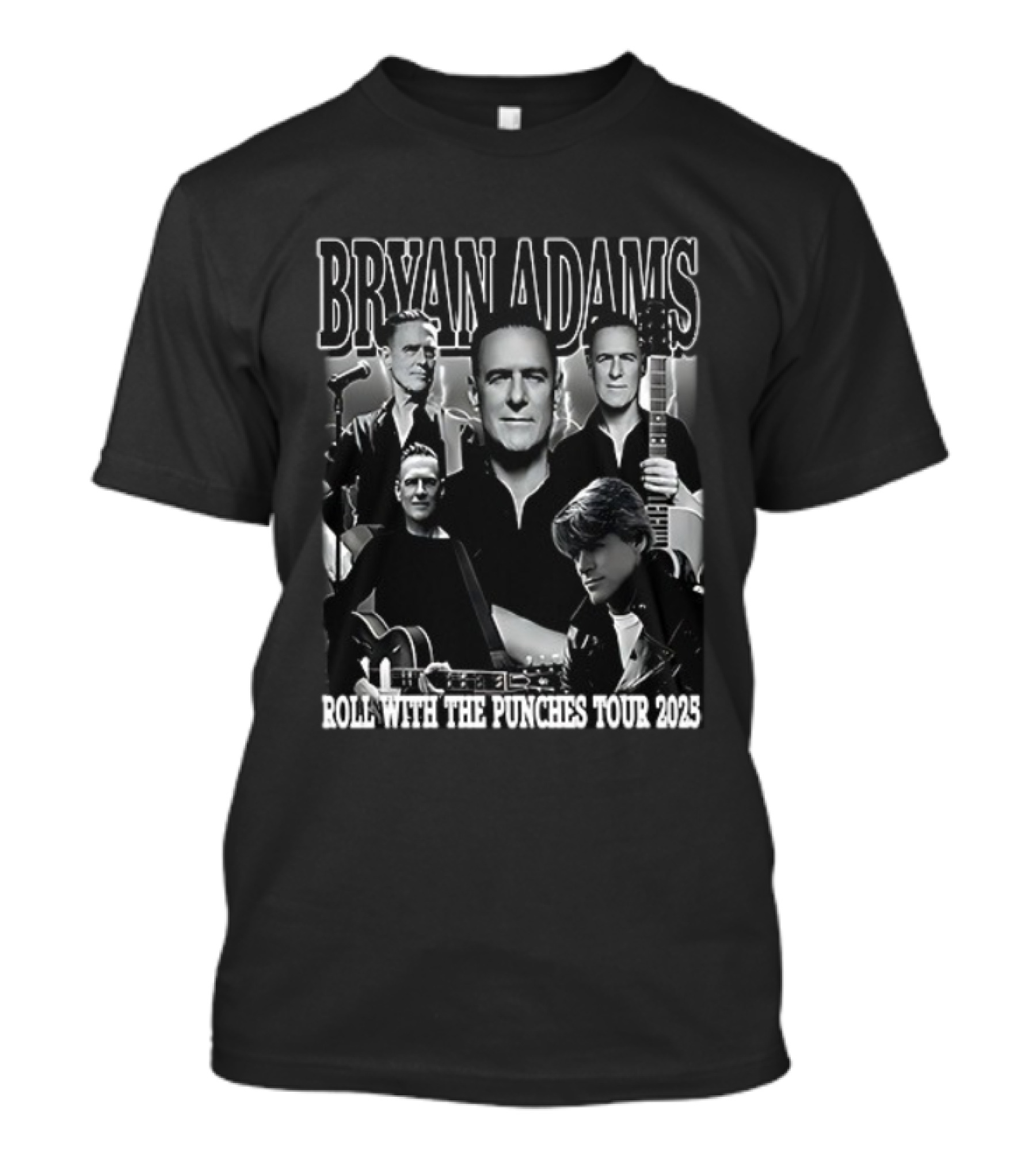 Bryan Adams Roll With The Punches Tour 2025 Dates Schedule T-Shirt