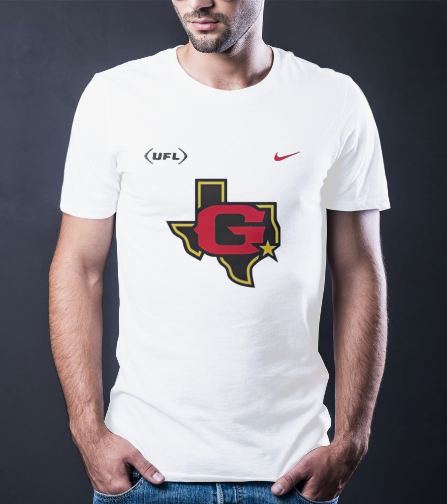 Houston Gamblers USFL Nike Texas Map Star T-Shirt