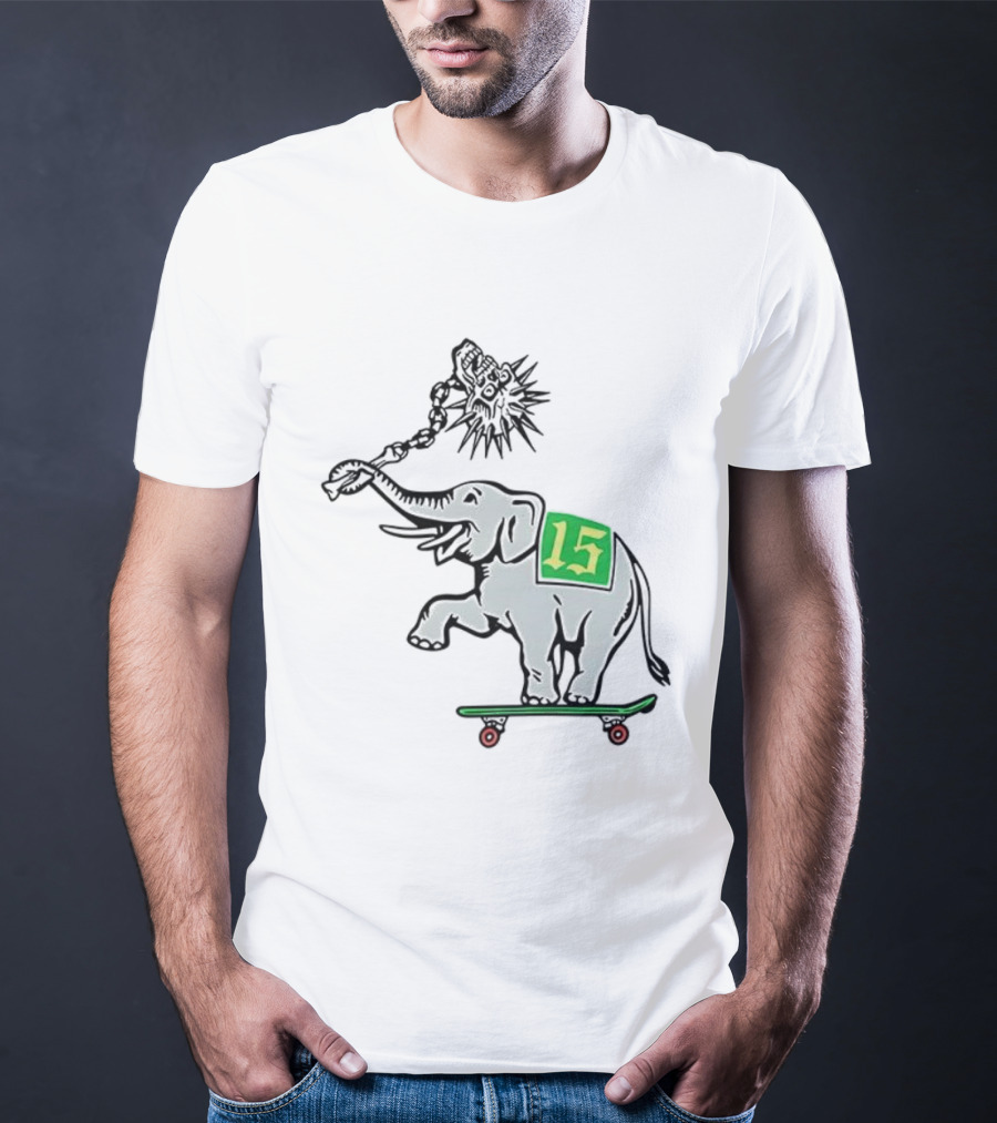 Oakland Elephant Skateboard Number 15 T-Shirt