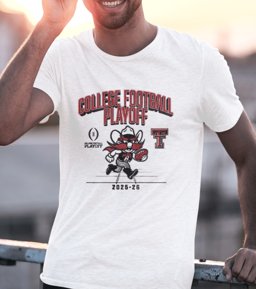 Texas Tech Red Raiders 2025-26 College Football Playoff CFP Mascot T-Shirt