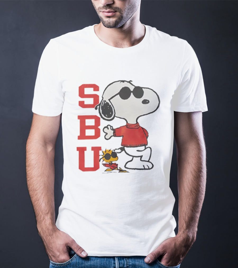 Stony Brook University Snoopy Woodstock SBU Joe Cool T-Shirt
