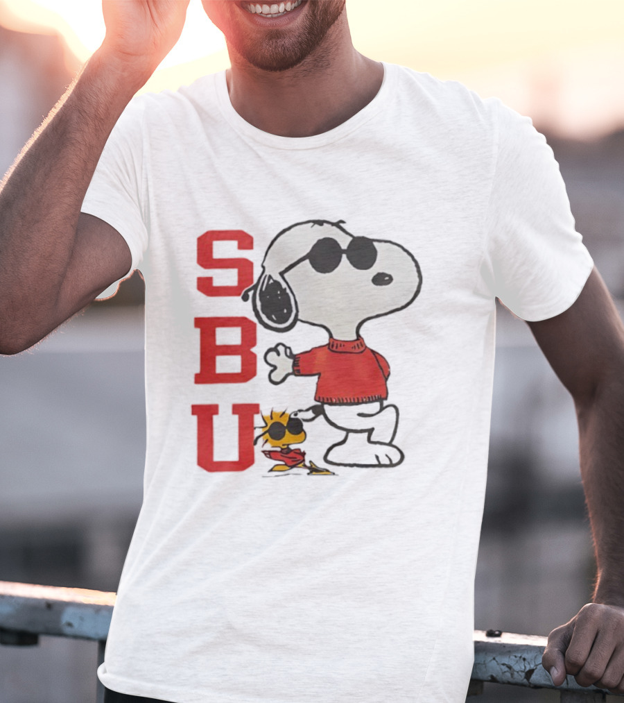 Stony Brook University Snoopy Woodstock SBU Joe Cool T-Shirt