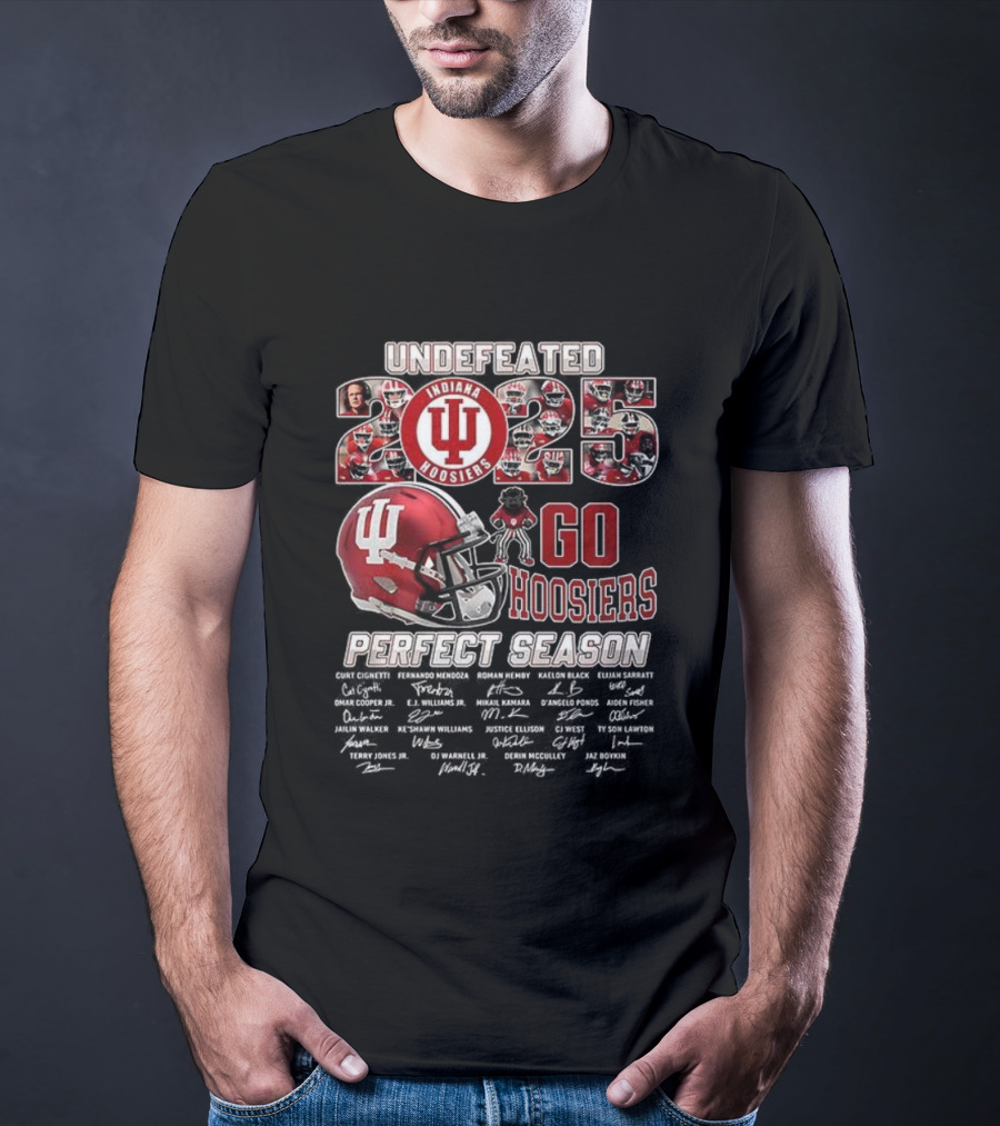 Indiana Hoosiers Undefeated 2025 Perfect Season Go Hoosiers T-Shirt