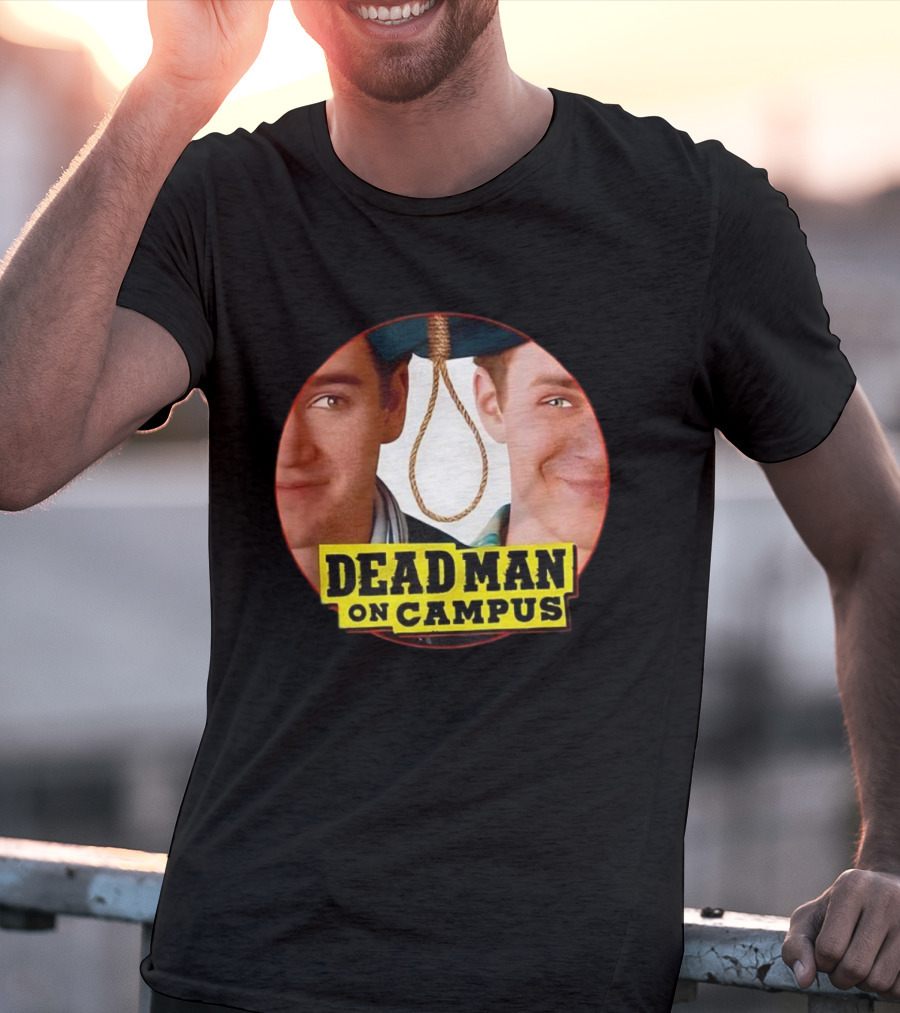 Dead Man On Campus 1998 Comedy Movie Vintage Noose Rope Collage T-Shirt