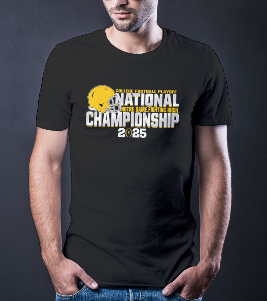 Notre Dame Fighting Irish College Football Playoff National Championship 2025 Helmet T-Shirt