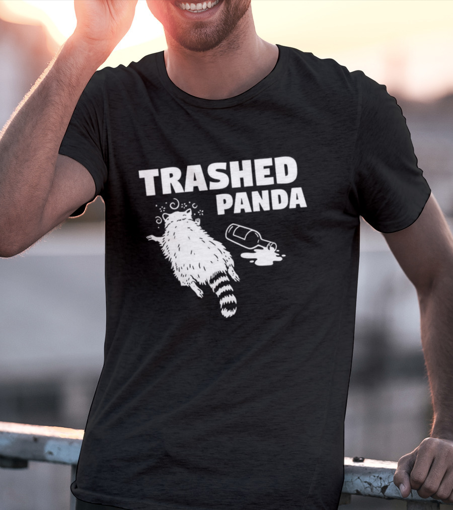 Trashed Panda Raccoon Drunk Hanover T-Shirt