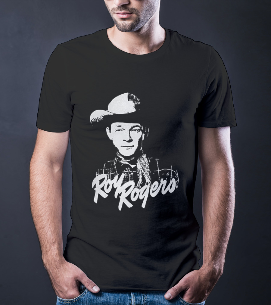 Roy Rogers King Of The Cowboys Retro Style Hat And Checkered T-Shirt
