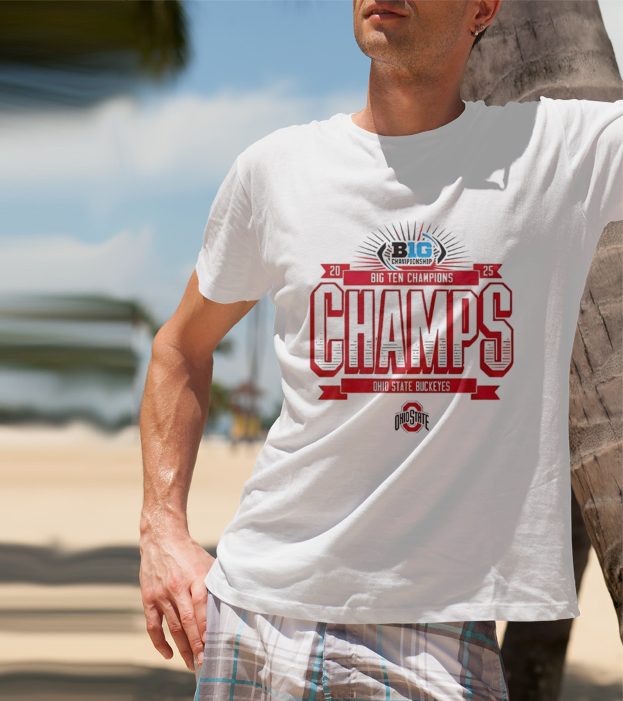 CHAMPS Ohio State Buckeyes Big Ten Championship 2025 T-Shirt