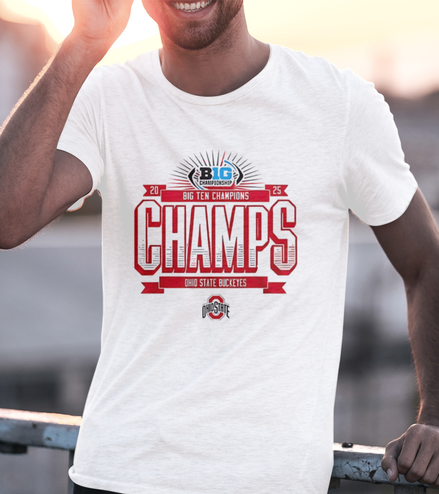 CHAMPS Ohio State Buckeyes Big Ten Championship 2025 T-Shirt
