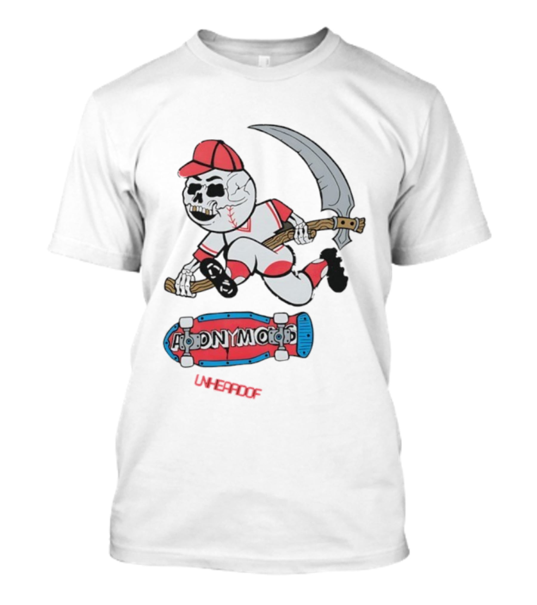 Unheardof Andymac Reaper Skater Baseball T-Shirt