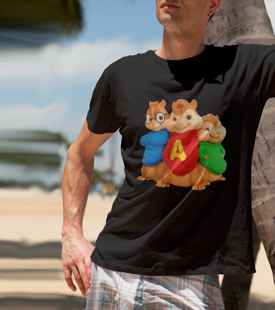 Alvin And The Chipmunks Trio Red Blue Green S T-Shirt